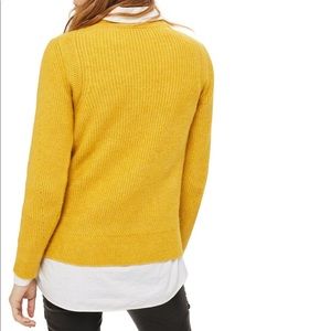 Topshop Ribbed Crewneck Pullover